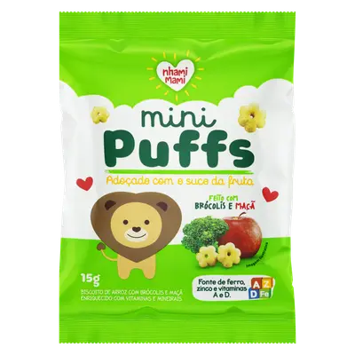 NHAMI MAMI MINI PUFFS BROCOLIS E MACA 15G