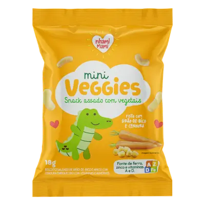 NHAMI MAMI MINI VEGGIES GRAO DE BICO E CENOURA 18G