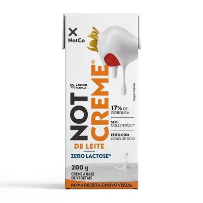 NOT CREME DE LEITE ZERO LACTOSE 200G