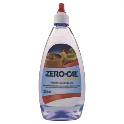 ZERO CAL ADOÇANTE LIQUIDO SACARINA 200ML