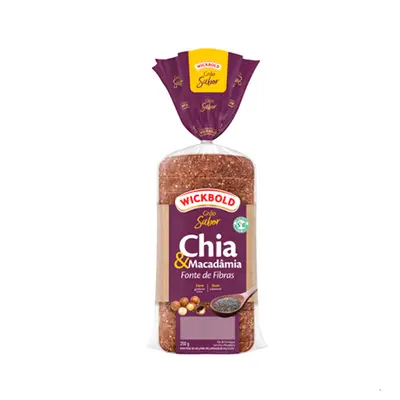 WICKBOLD PAO GRAOS CHIA E MACADAMIA 350G