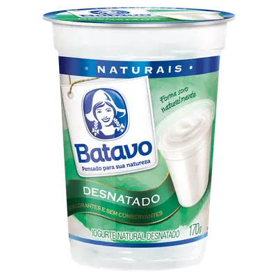 BATAVO IOGURTE COPO NATURAL DESNATADO 160G