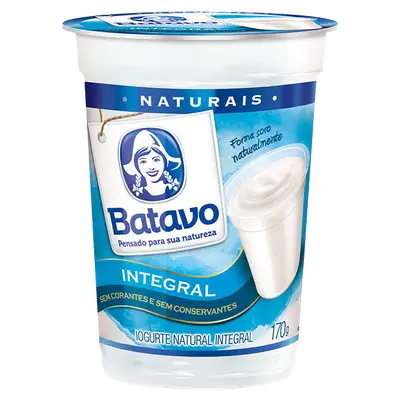 BATAVO IOGURTE COPO NATURAL INTEGRAL 160G