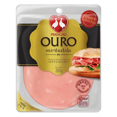 OURO MORTADELA DEFUMADA FATIADA 200G