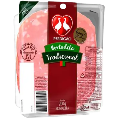 PERDIGAO MORTADELA TRADICIONAL FATIADA 200G