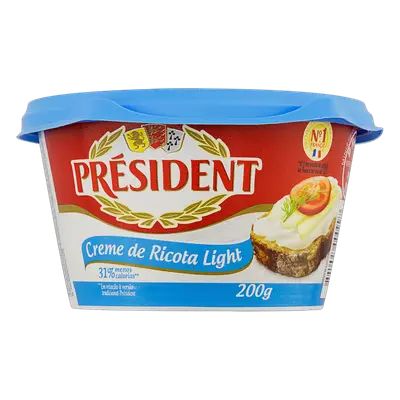 PRESIDENT CREME DE RICOTA LIGHT 200G