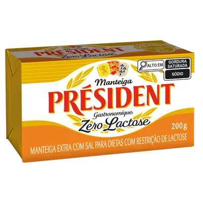 PRESIDENT MANTEIGA ZERO LACTOSE SAL 200G