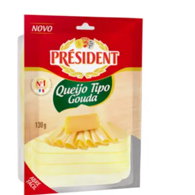 PRESIDENT QUEIJO FAT TIPO GOUDA 130G