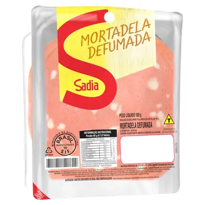 SADIA FRIOS MORTADELA DEFUMADA FATIADA SD 180G
