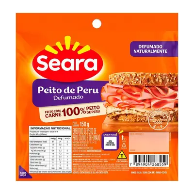 SEARA PEITO PERU 100% CARNE PERU 150G