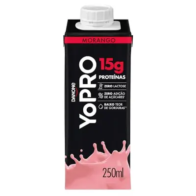 YOPRO BEBIDA LACTEA 15G MORANGO 250ML