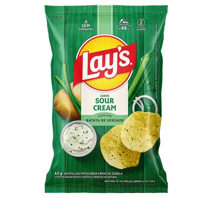 ELMA CHIPS LAYS SOUR CREAM 62G