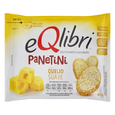 EQUILIBRI PANETINI QUEIJO SUAVE 40G